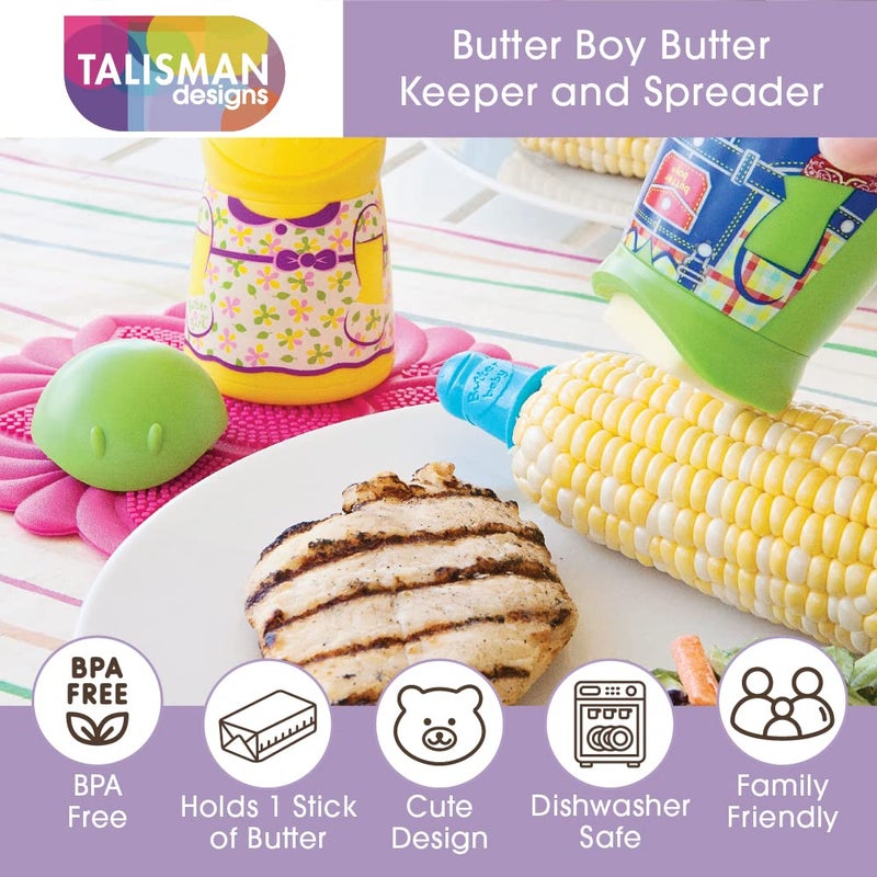 Talisman Designs Butter Boy Butter Keeper & Spreader, Green - Image 3